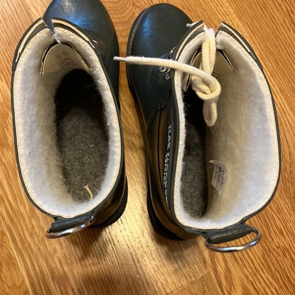 New Anthropologie Terrain Isle Jacobsen Laced Short Rain boots size 8 Green